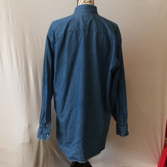 Nordstrom - Men’s Blue Jean Dress Shirt - Picture 2 of 3